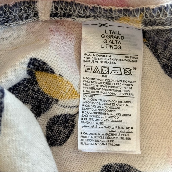 Old Navy Women's Multi Pink Floral Tie-Front Linen Viscose Mini Dress‎ Large EUC - Picture 9 of 13